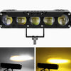 Black high-intensity LED spotlight headlight assembly mounted on a clamp.