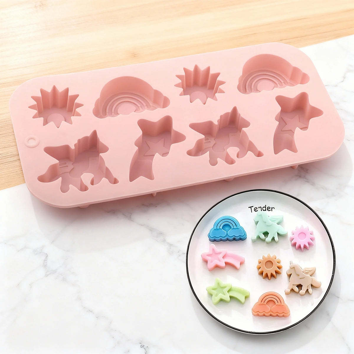 Rainbow Unicorn Silicone Chocolate & Mousse Mold