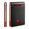 Slim Leather RFID Blocking Wallet with Money Clip