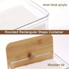 Acrylic Dryer Sheet Holder with Bamboo Lid