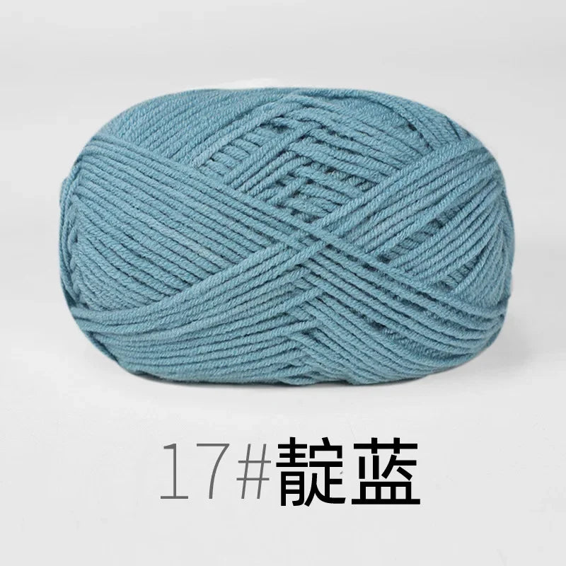 4-Ply Soft Cotton Blend Yarn for Knitting and Crochet
