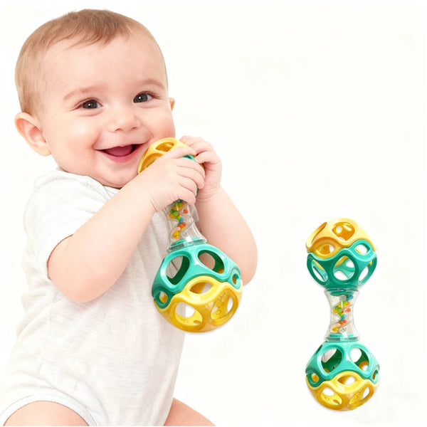 Soft Rubber Teething Rattle Ball for Babies
