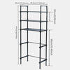 3-Tier Over-the-Toilet Storage Rack with Hooks