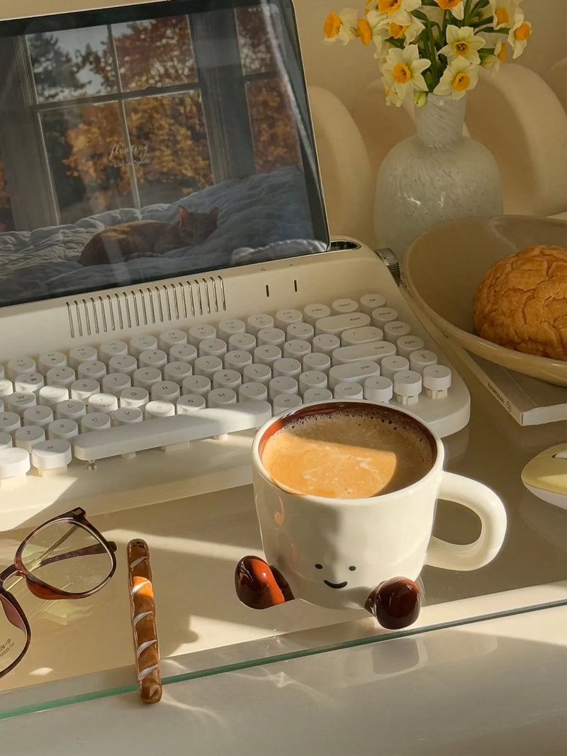 Happy Face Ceramic Coffee Mug
