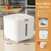 Airtight Rice Storage Container with Double Silicone Seal and Recessed Latch
