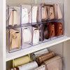 Clear 4-Section Purse Organizer for Closet, Shelf, or Display