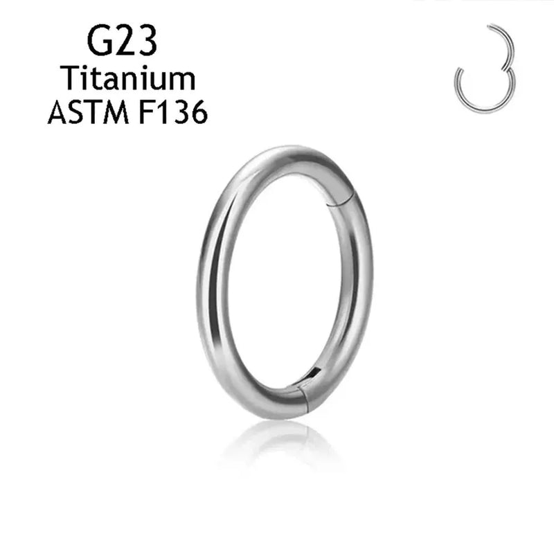 Aros Clicker de Acero Titanio con Bisagra