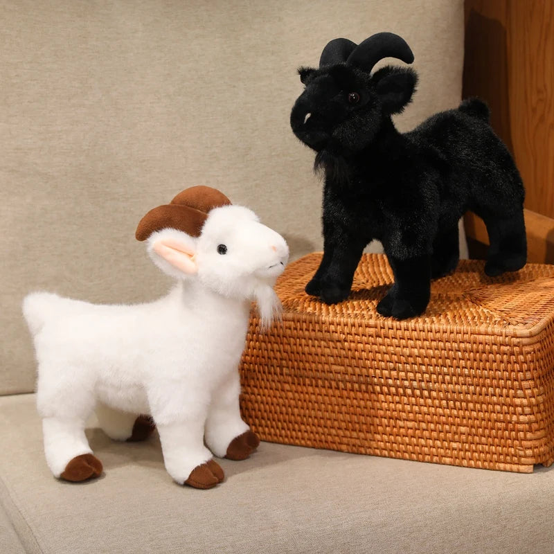 Realistic Goat Plush Toy - Soft Stuffed Animal for Kids