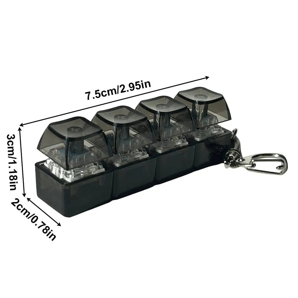 Tactile Fidget Keyboard Keychain
