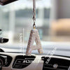 Rhinestone Letter Car Rearview Mirror Pendant