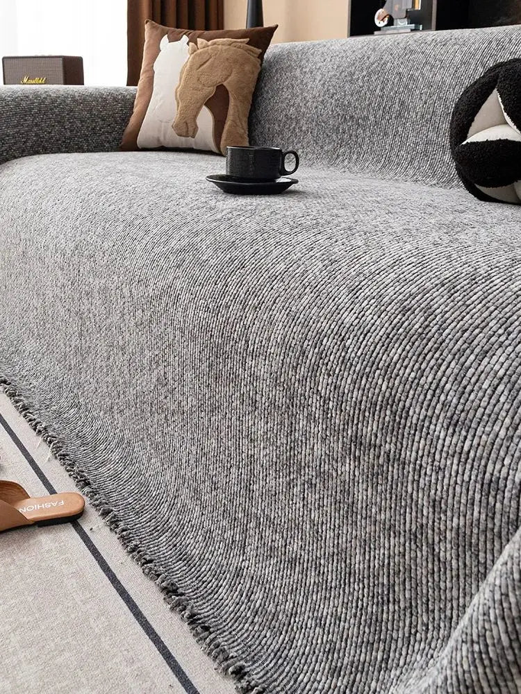 Chenille Anti-Slip Sofa Cover with Backrest Protector