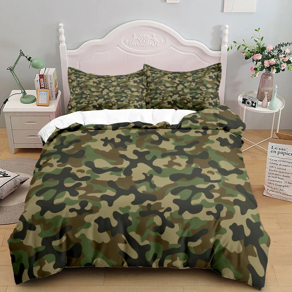 Camouflage Duvet Cover Set with Pillowcases