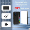 A portable RGB LED video light kit includes a light panel, cables, and an universal cradle.