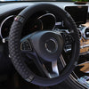 Rhinestone PU Leather Steering Wheel Cover