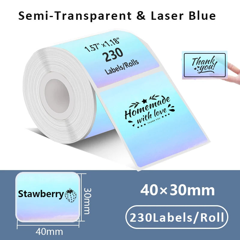 Self-Adhesive Thermal Label Rolls for Mini Printers