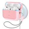 A pink case for AirPods Pro 3 earbuds with a secure magnetic lock and drop protection feature.