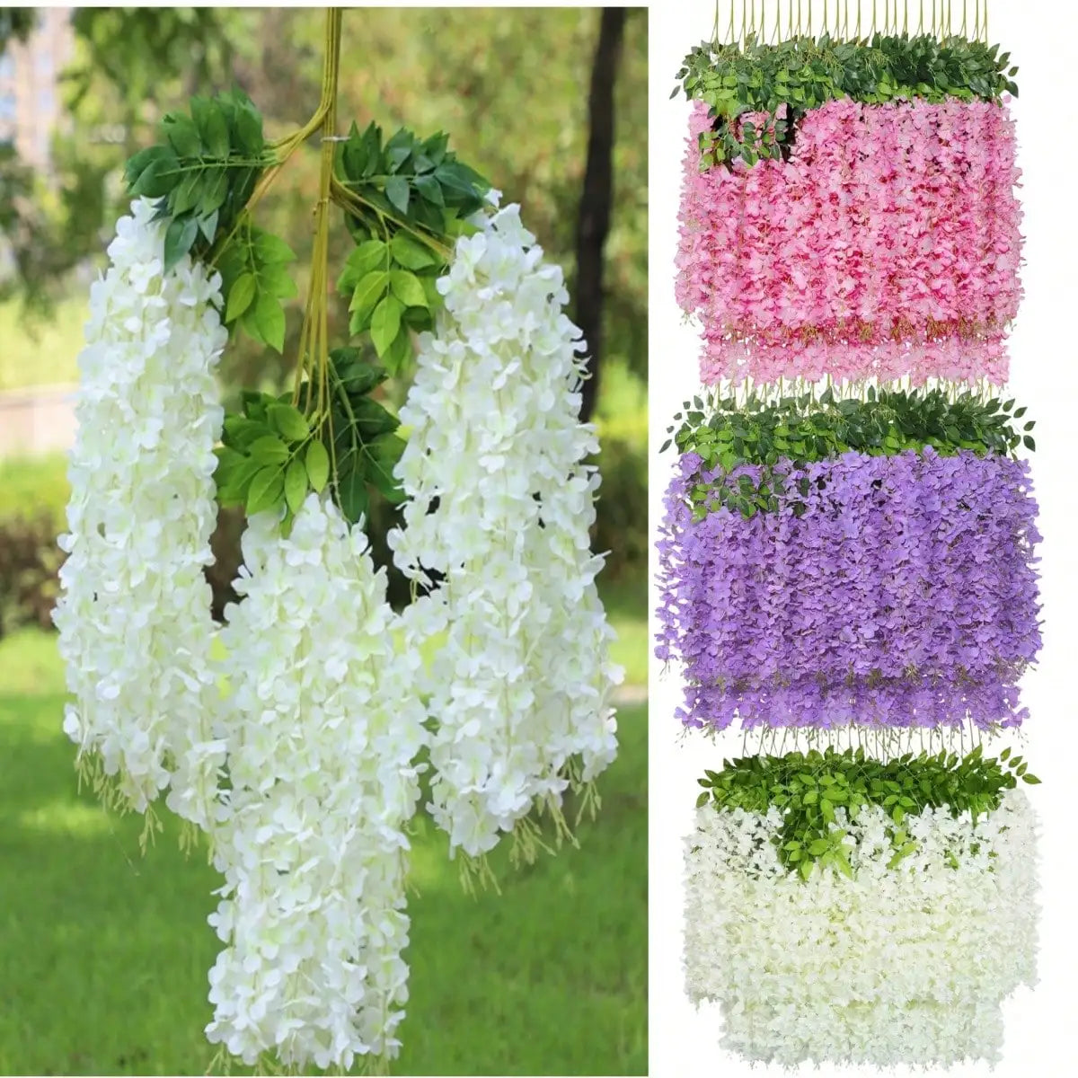 Artificial Wisteria Vine Garland for Wedding & Home Décor