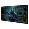 Fantasy Card Playmat with Rabbit Archer & Raccoon Design
