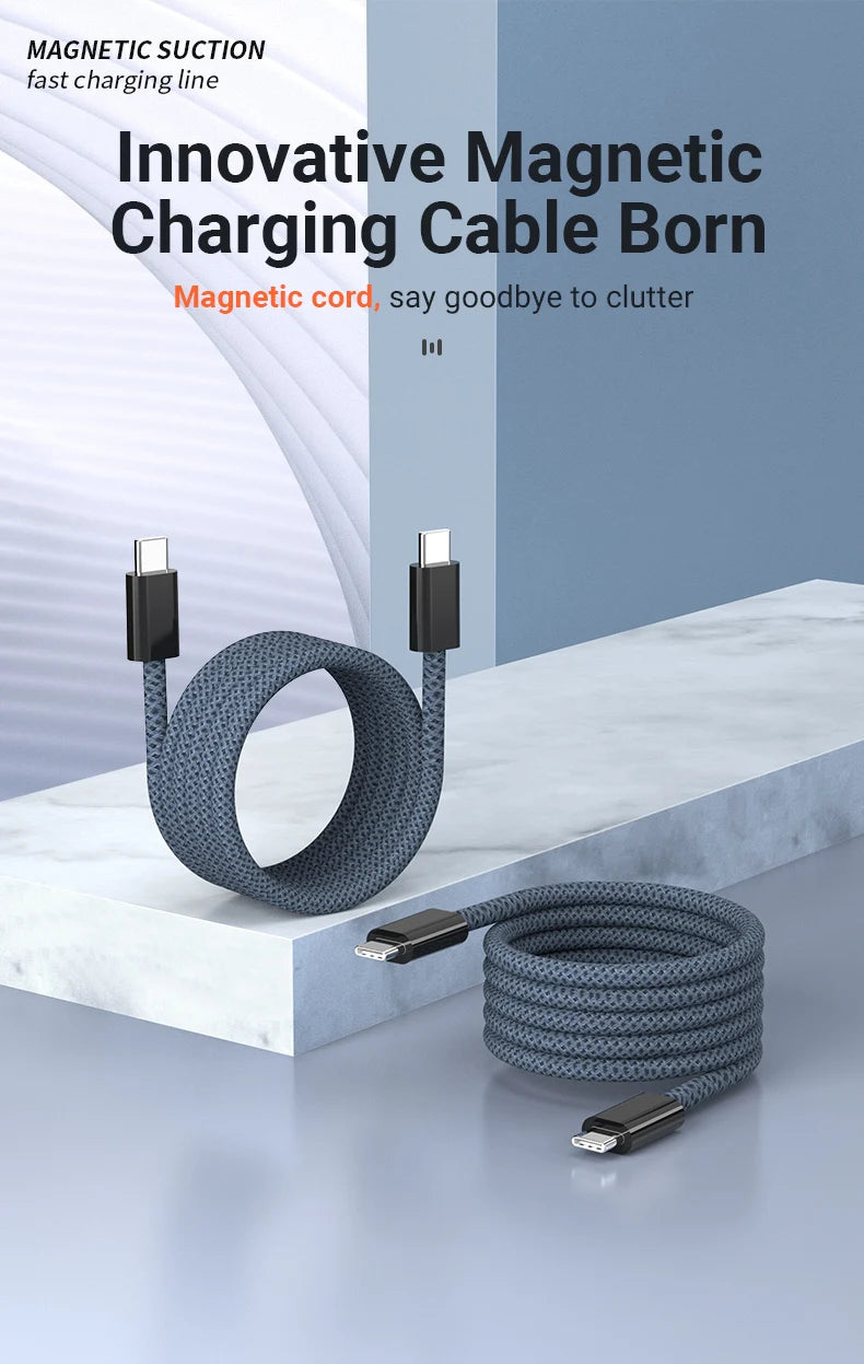 Magnetic USB-C to USB-C Fast Charging Cable (100W)