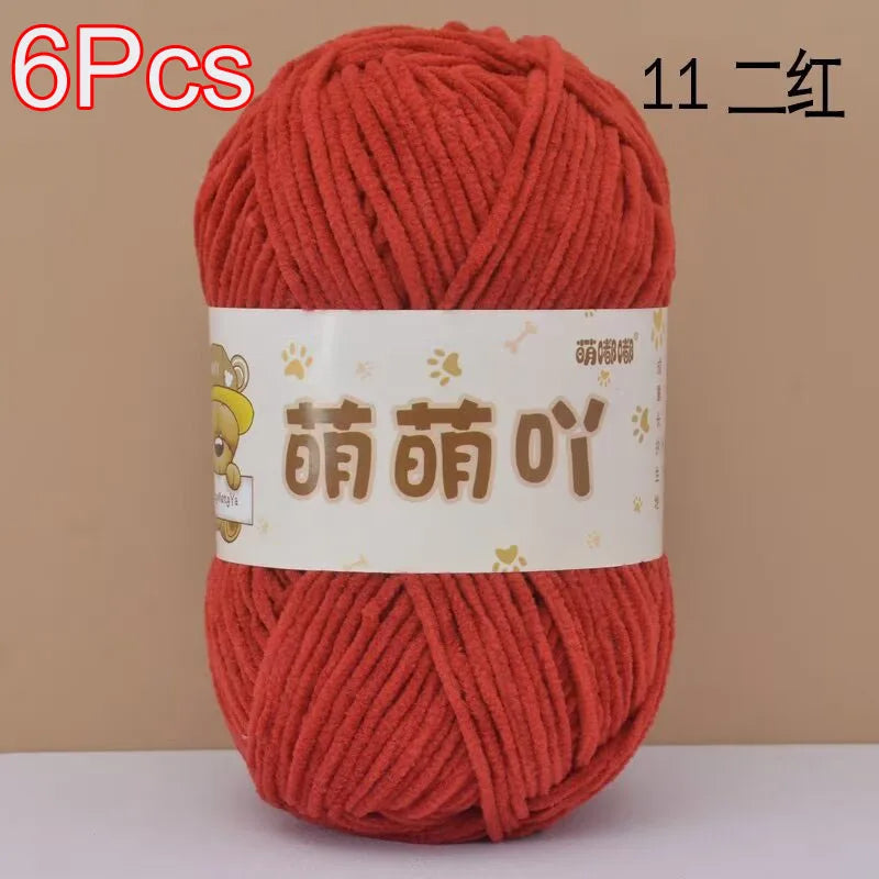 Soft Chenille Yarn for Crocheting and Knitting