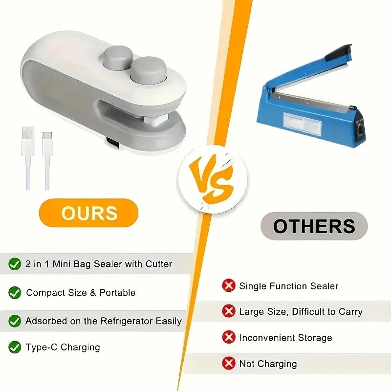 USB Rechargeable Magnetic Snack Bag Sealer