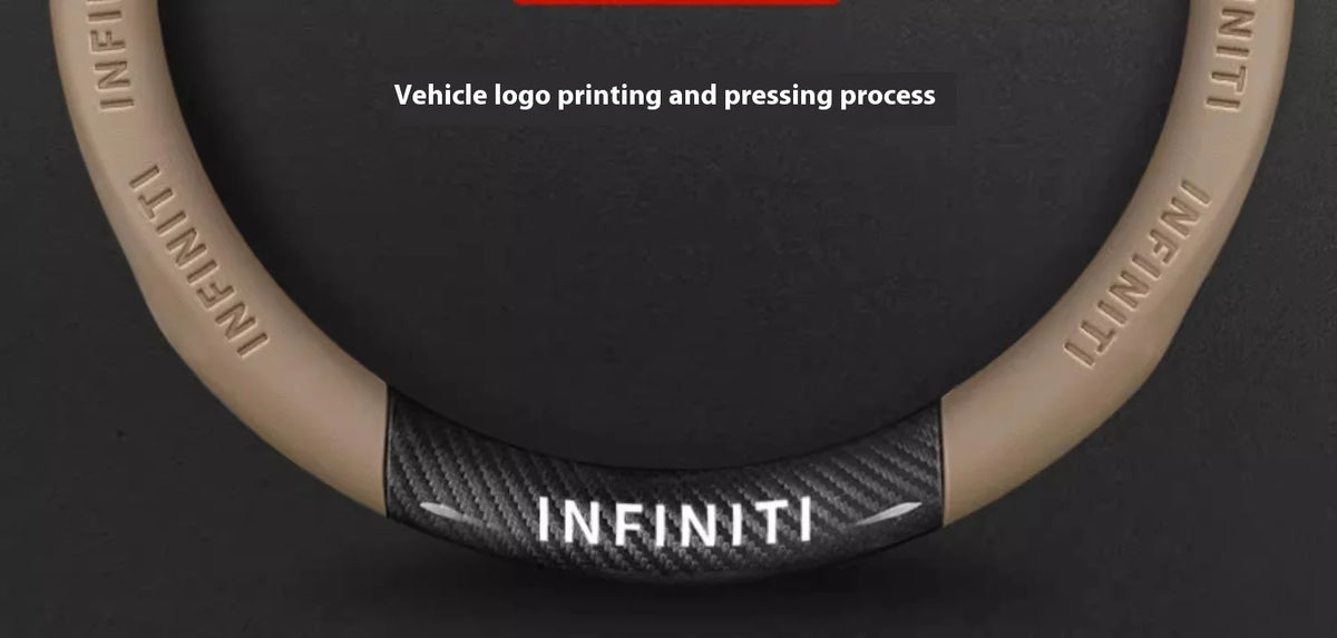 Carbon Fiber Leather Steering Wheel Cover for Infiniti Models