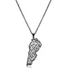 Hollow Lebanese Map Pendant Necklace
