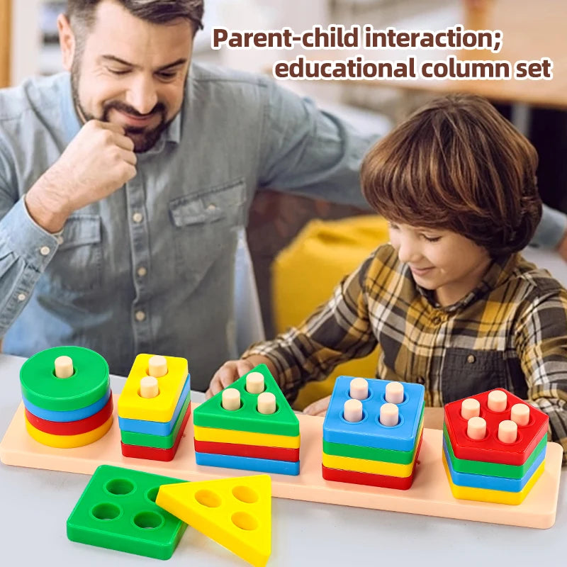 Montessori Shape Sorting Stacking Toy for Toddlers