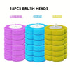 Set of 18 disposable toilet brush heads in lavender, ocean blue, and lemon colors.