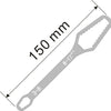 A gray universal adjustable Torx wrench with a 150 mm length and markings for 3-8 and 8-17 sizes.