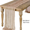 Semi-Sheer Gauze Table Runner in Sage