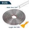 A roll of chrome car door edge guard trim strip with a width of 8mm and a length of 10 meters.