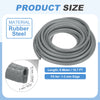 A coil of gray rubber steel flexible U-channel edge protector trim with a 6 meter length.