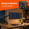 Fully Adjustable Single Monitor Arm for 13–34 Inch Screens