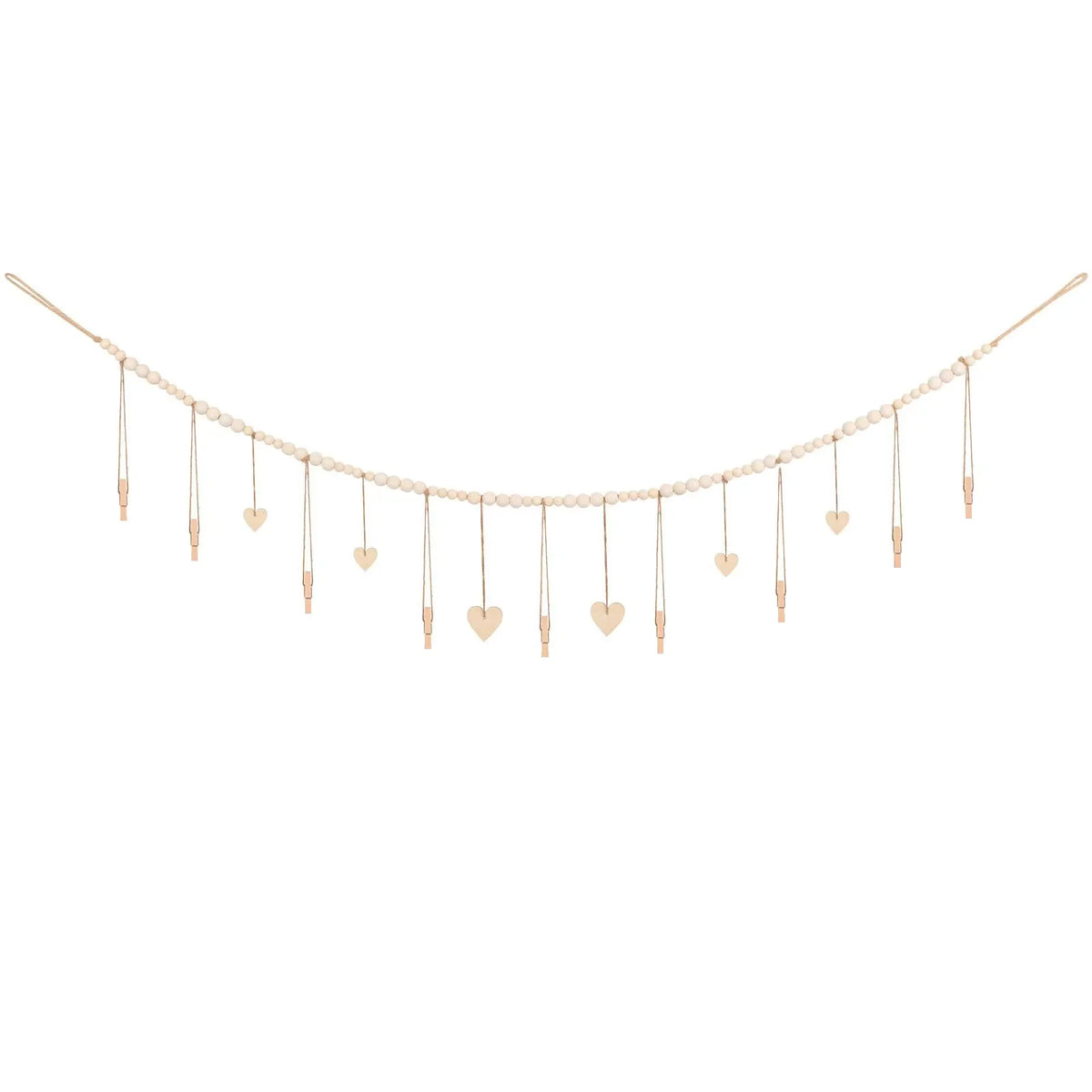 Wooden Beads Photo Garland for Wall Display