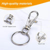 Swivel Snap Hooks with Key Rings – 50-Piece Metal Claw Clasps in Mixed Sizes