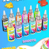 A collection of 12 Magic Water Elfs in various colors and shapes, demonstrating a squeeze shining effect.