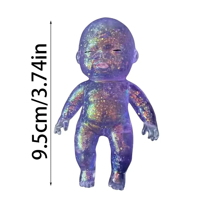 Glitter Squishy Fidget Toy - Slow Rebound Stress Relief for Kids and Adults