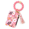 Boho Beaded Tassel Keychain with Floral Accent