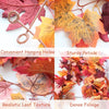 Artificial maple leaf garland showing various colors and textures for autumn decor