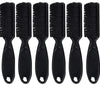 A set of five black grooming brushes for beard and hair care