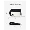 Nylon Quilted Wristlet Wallet with Three Zipper Compartments