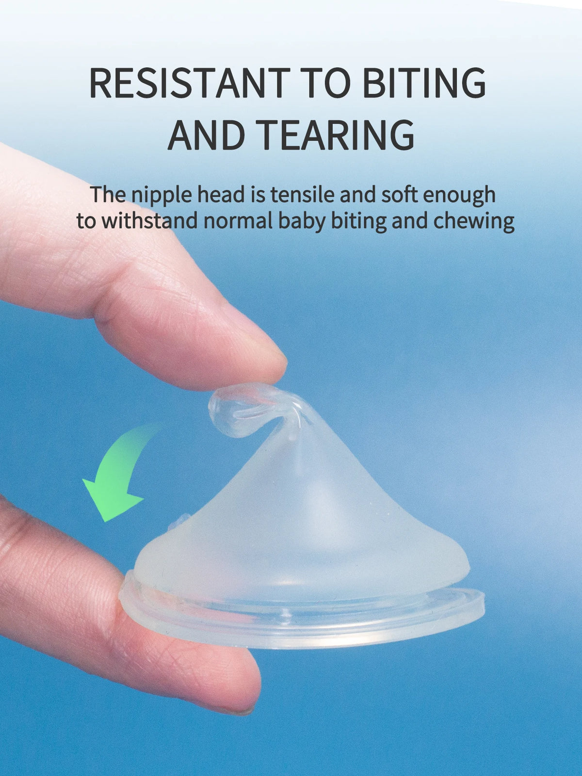 Wide Mouth Silicone Baby Bottle Nipple - Breast-Like Natural Flow