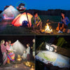 A solar clip-on outdoor light with a motion sensor is shown illuminating a scene at night.