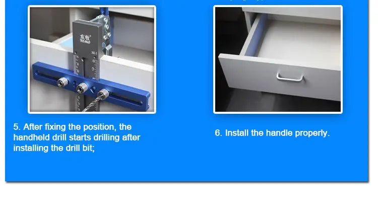 Cabinet Hardware Installation Jig with Adjustable Drill Guide