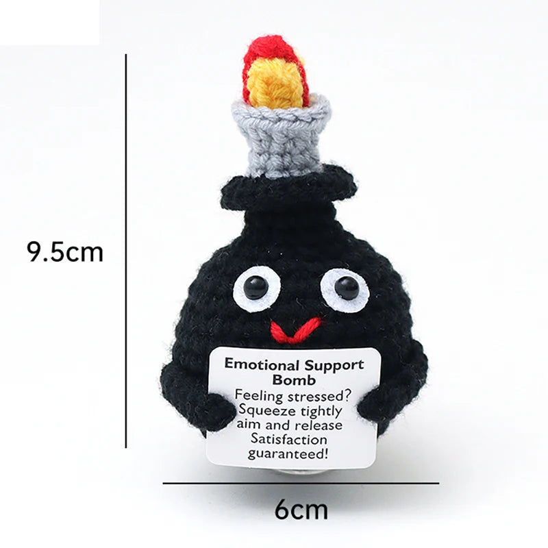 Handmade Crochet Amigurumi Doll with Love and Encouragement