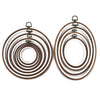 A set of six wooden embroidery hoops for cross-stitch and needlework