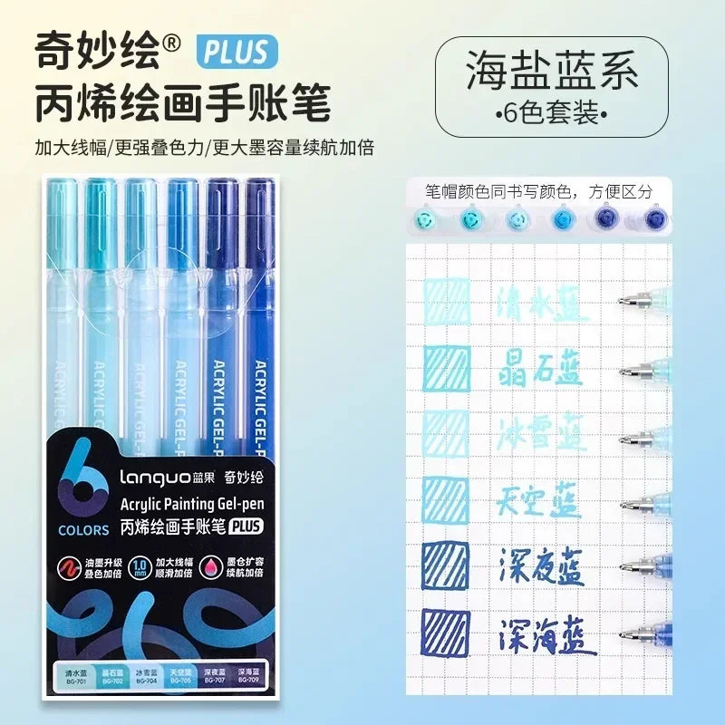 3D Embossed Acrylic Gel Pens - 6/144 Color Options