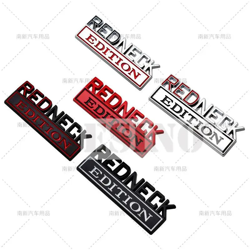 Redneck Edition 3D Chrome Emblem Decal