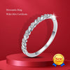 S925 Sterling Silver Moissanite Stackable Ring